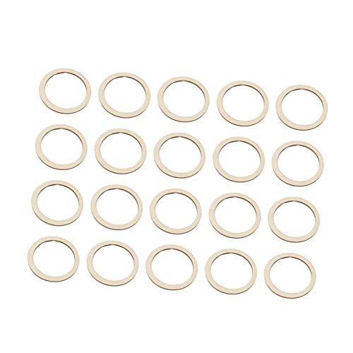 Gadpiparty 50 Stück Runde Holzscheiben DIY Basteln Holzringe für Schmuck Anhänger Deko Naturholz Glatt Umweltfreundlich Stabile Holzstücke für Malerei und Handwerk von Gadpiparty