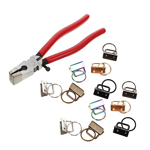 Gadpiparty 50 Stück Schlüsselanhänger mit Lanyard und Metallklammern Diy Zubehör mit Zangen für Schlüsselring Halterungen Vielseitig Einsetzbar für Bastelprojekte von Gadpiparty
