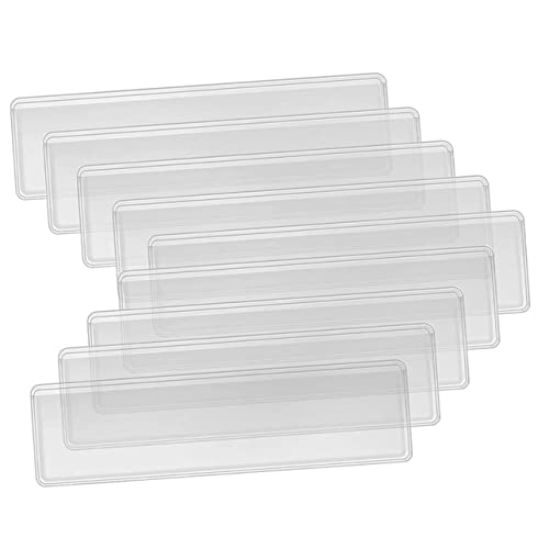 Gadpiparty 50 Stück Selbstklebende Indexkarten Halter Transparente Aufbewahrungstaschen für Etiketten Visitenkarten für Schule Büro und Zuhause von Gadpiparty