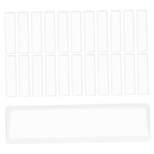 Gadpiparty 50 Stück Selbstklebende Transparente Etikettenhüllen Klare Kunststoff Label Holder zum Schutz und Organisieren von Karten in Büro Schule Lager und von Gadpiparty