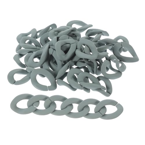 Gadpiparty 50 Stück Selbstschnallende Kette aus Kunststoff einfach bunt Schlüssel Links Crimpen Ketten zur Schmuckherstellung Kunststoff-C-Clip-Haken für Kettenglieder Halskette Plastik Grau Gadpiparty 50 Stück Selbstschnallende Kette aus Kunststoff einfach bunt Schlüssel Links Crimpen Ketten zur Schmuckherstellung Kunststoff-C-Clip-Haken für Kettenglieder Halskette Plastik Grau von Gadpiparty