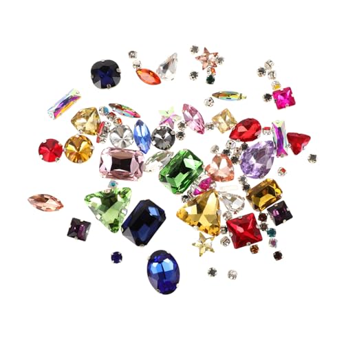 Gadpiparty 50 Stück Teiliges Kristall Claw Nähen Strasssteine Bunte Diy Schmuckverzierung Leichte Glitzernde Handarbeitsdekorationen für Kleidung Taschen Handyhüllen Gadpiparty 50 Stück Teiliges Kristall Claw Nähen Strasssteine Bunte Diy Schmuckverzierung Leichte Glitzernde Handarbeitsdekorationen für Kleidung Taschen Handyhüllen von Gadpiparty