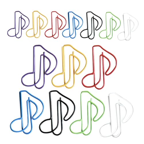 Gadpiparty 50 Stück Teiliges Metall Noten Büroklammern Bunte Musik Papier Clips Robust Langlebig für Büro Schule Dokumentenorganisation und Notizbuchhalterungen von Gadpiparty