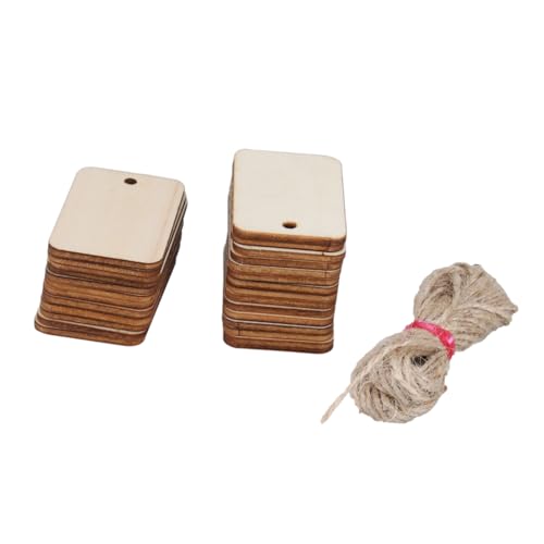 Gadpiparty 50 Stück Teiliges Rechteckiger Holzanhänger mit Juteschnur Naturbelassene DIY Holzplatten zum Basteln Bemalbare Holzscheiben für Dekoration Party und Hochzeitsdeko Gadpiparty 50 Stück Teiliges Rechteckiger Holzanhänger mit Juteschnur Naturbelassene DIY Holzplatten zum Basteln Bemalbare Holzscheiben für Dekoration Party und Hochzeitsdeko von Gadpiparty