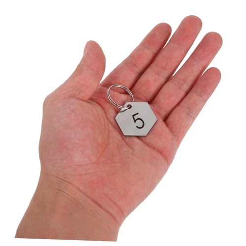 Gadpiparty 50 Stück Teiliges Schlüsselanhänger mit Nummerierten Sechseckigen Tags Rostfreie Nummernschilder mit Schlüsselringen für Einfache Identifikation von Schlüsseln und Zubehör Gadpiparty 50 Stück Teiliges Schlüsselanhänger mit Nummerierten Sechseckigen Tags Rostfreie Nummernschilder mit Schlüsselringen für Einfache Identifikation von Schlüsseln und Zubehör von Gadpiparty