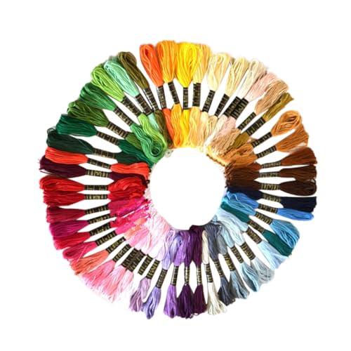 Gadpiparty 50 Stück Teiliges Stickgarn in Bunten Farben Hochwertige Kreuzstichfäden für Handarbeiten Diy Projekte Stickerei und Basteln für Anfänger und Kreative von Gadpiparty