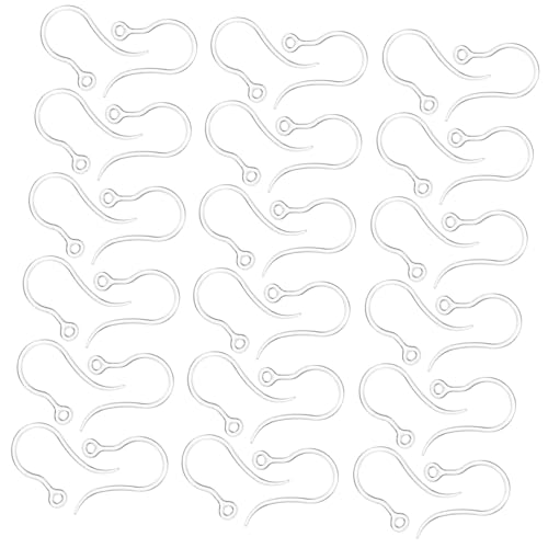 Gadpiparty 50 Stück Transparente Harz Ohrhaken Unterstützung Ohrringe Klare Creolen Schmuckzubehör DIY Baumeln Haken Ohrschmuck Material Schmuckherstellung Haken DIY Zubehör von Gadpiparty