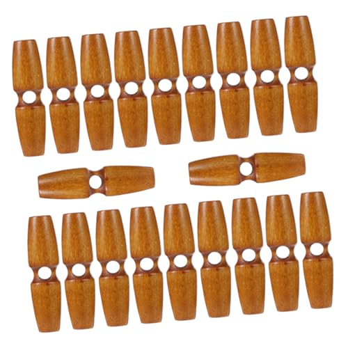 Gadpiparty 50 Stück Vintage Holzknöpfe für Mäntel und Strickjacken Große Oliven form Langlebige Nähknöpfe für Damen und Herren Dekorative Ersatzknöpfe mit Sicherer Befestigung von Gadpiparty