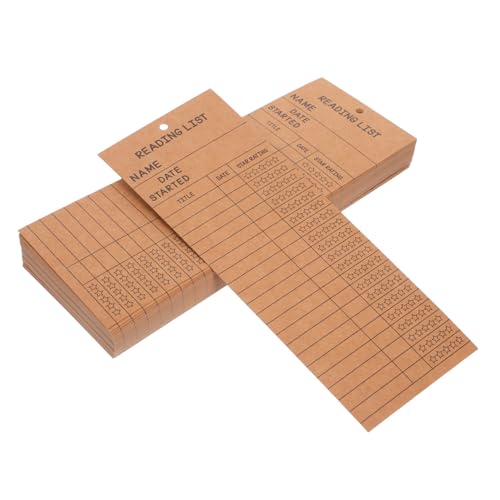 Gadpiparty 50 Stück Vintage Lesezeichen aus Papier mit Loch Robuste Bibliothekskarten aus Gelb Kraftpapier Leseprotokoll Tracker für Schüler Lehrer und Bücherliebhaber Gadpiparty 50 Stück Vintage Lesezeichen aus Papier mit Loch Robuste Bibliothekskarten aus Gelb Kraftpapier Leseprotokoll Tracker für Schüler Lehrer und Bücherliebhaber von Gadpiparty