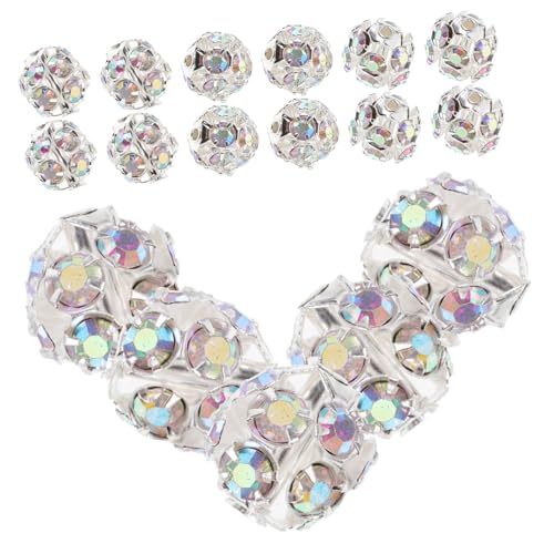 Gadpiparty 50 Stück Vollständige Diamantperlen Herstellung ohrringe perlen Kunsthandwerkliches Perlenmaterial Abstandsperlen Schmuckperlen Zubehör für Schmuckhandwerk Legierung Silber Gadpiparty 50 Stück Vollständige Diamantperlen Herstellung ohrringe perlen Kunsthandwerkliches Perlenmaterial Abstandsperlen Schmuckperlen Zubehör für Schmuckhandwerk Legierung Silber von Gadpiparty