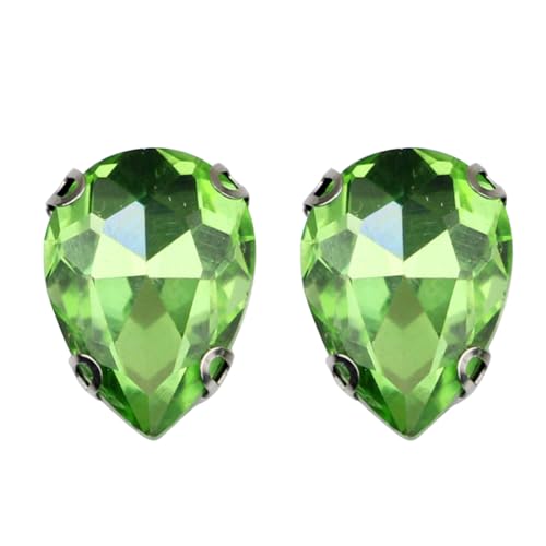 Gadpiparty 50 Stück Wasserfall Kristall Kralle Strasssteine zum Aufnähen Rhinestones für Bekleidung Hellgrün Hochwertige Handwerkskunst Glänzende Farben für Schuhe und Taschen von Gadpiparty