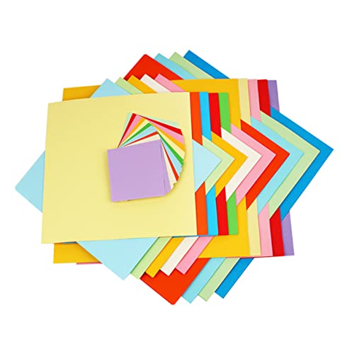 Gadpiparty 500 Blatt Buntes Origami Papier Quadratische Bastelpapiere für Kreative Diy Projekte Doppelseitig für Bastelarbeiten und Schulprojekte von Gadpiparty