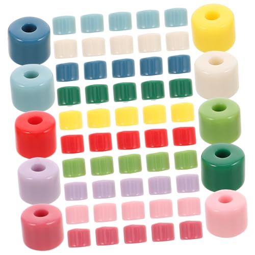 Gadpiparty 500 Stück Acrylperlen Anhänger Zur Schmuckherstellung – Acryl Zylinderperlen In Verschiedenen Farben – Runde Perlen Für Halsketten Armbänder Und Ohrringe von Gadpiparty