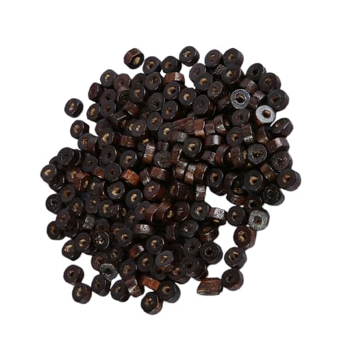 Gadpiparty 500 Stück Diy Holzperlen Spacer Perlen mit Loch für Armbänder und Schmuckherstellung Natürliche Kaffeefarbe für Kreative Bastelprojekte von Gadpiparty