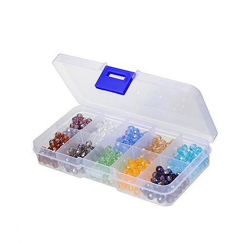Gadpiparty 500 Stück Facettierte Glasperlen Set Farben Briolette Kristallperlen mit Organizer Box zum Auffädeln für Diy Schmuckherstellung Armbänder Halsketten Anhänger von Gadpiparty