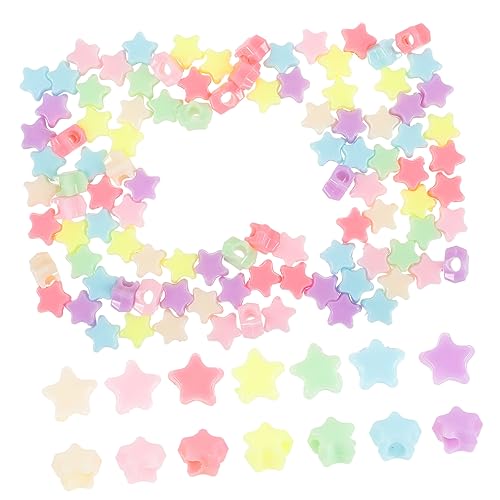 Gadpiparty 500 Stück Große Loch Sternperlen für Schmuckherstellung Bunte Diy Kunststoffperlen für Armbänder und Bastelarbeiten für Kreative Projekte und Dekoration von Gadpiparty