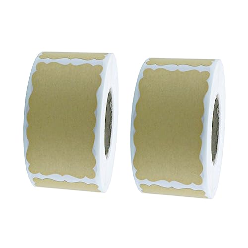 Gadpiparty 500 Stück Kraftpapier Aufkleber Selbstklebende Etiketten für Vorratsgläser Dekoration DIY Projekte zur Individuellen Beschriftung von Gadpiparty