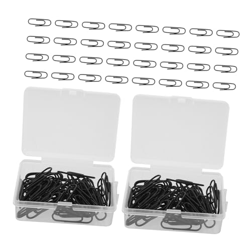 Gadpiparty 500 Stück Schwarze Wiederverwendbare Kleine Draht-büroklammern Vinylbeschichtet Robuste Dokumentenklammern und Lesezeichenclips für Effiziente Papier Aktenorganisation im Büro und Gadpiparty 500 Stück Schwarze Wiederverwendbare Kleine Draht-büroklammern Vinylbeschichtet Robuste Dokumentenklammern und Lesezeichenclips für Effiziente Papier Aktenorganisation im Büro und von Gadpiparty