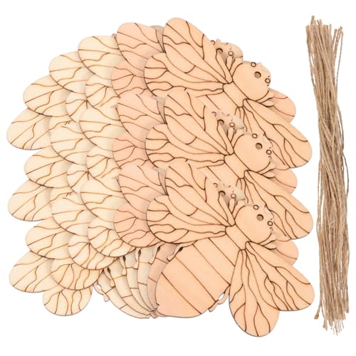Gadpiparty 50Sätze Unvollendete Holzscheiben für DIY Bienenform Holzchips Natürlichem Material für Malerei und Kreative Bastelprojekte mit Juteschnur Gadpiparty 50Sätze Unvollendete Holzscheiben für DIY Bienenform Holzchips Natürlichem Material für Malerei und Kreative Bastelprojekte mit Juteschnur von Gadpiparty