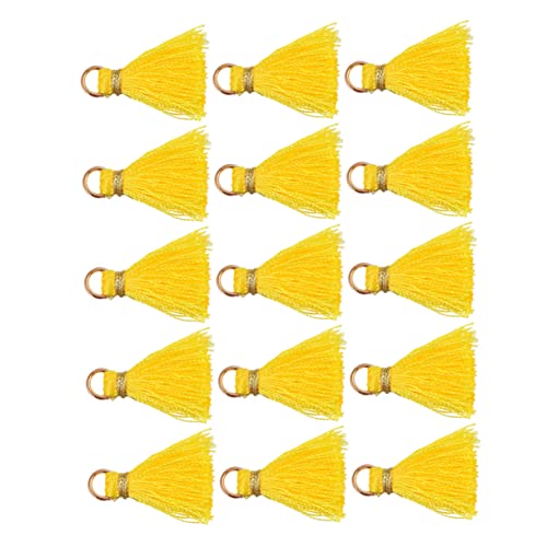 Gadpiparty 50Stücke Handgefertigte Quasten mit Goldenem Ring DIY Tasseln für Schmuck Schlüsselanhänger Fan Anhänger und Kreative Bastelprojekte Gadpiparty 50Stücke Handgefertigte Quasten mit Goldenem Ring DIY Tasseln für Schmuck Schlüsselanhänger Fan Anhänger und Kreative Bastelprojekte von Gadpiparty