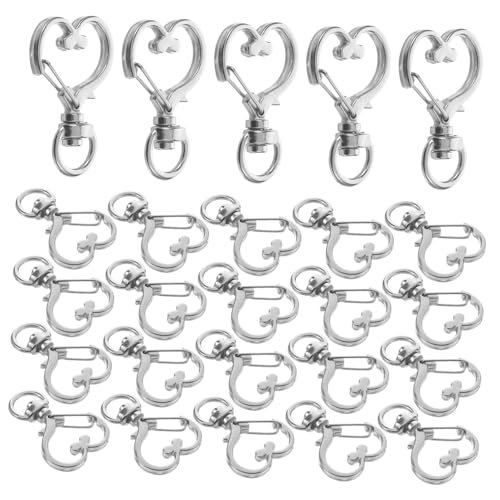 Gadpiparty 50Stücke Herzform Schlüsselanhänger Zinklegierung Schlüsselhalter Für DIY Dekoration Ring Zubehör Für Hausschlüssel Autoschlüssel Und von Gadpiparty