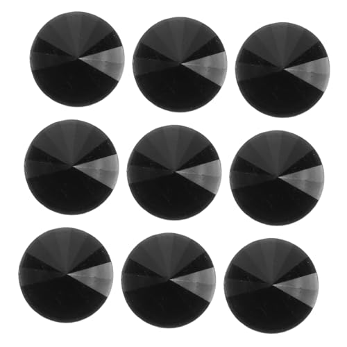 Gadpiparty 50Stücke Schwarze Kristallknöpfe Runde Nähknöpfe für Pullover und Strickjacken Dekorative Buttons für DIY Bastelprojekte Sicherer Halt und Vielseitig Einsetzbar von Gadpiparty