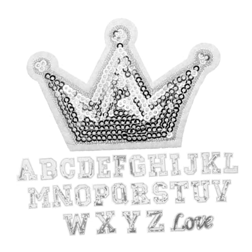 Gadpiparty 56 Stück Aufnäher Mit Buchstabenstickerei Kursive Buchstaben-patches Sneaker-aufnäher Zum Aufbügeln Braut Bügelbild Alphabet-aufnäher Für Hüte Buchstaben Aufbügeln Polyester Silver von Gadpiparty
