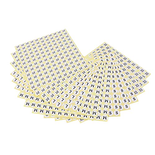 Gadpiparty 5Er-Packungen Runde Größenaufkleber Pack Selbstklebende Etiketten für Kleidung Xs S Xl zur Schnellen Größenorganisation Textilien Sicher für Stoffe von Gadpiparty