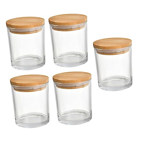 Gadpiparty 5Sätze Leere Kerzendosen mit Bambusdeckel für DIY Kerzenherstellung Langlebige und Stilvolle Wachs Kerzenbehälter für Persönliche Note Jedem Gadpiparty 5Sätze Leere Kerzendosen mit Bambusdeckel für DIY Kerzenherstellung Langlebige und Stilvolle Wachs Kerzenbehälter für Persönliche Note Jedem von Gadpiparty