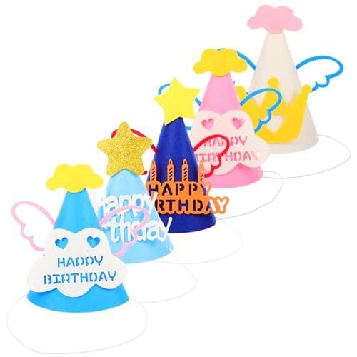 Gadpiparty 5St Geburtstagshut Partygeschenke für Kinder Geburtstag Hüte Partyhüte für Kinder partyhüte kinder Mützen für Babys Motorhaube für Kinder zum geburtstag hut konisch von Gadpiparty