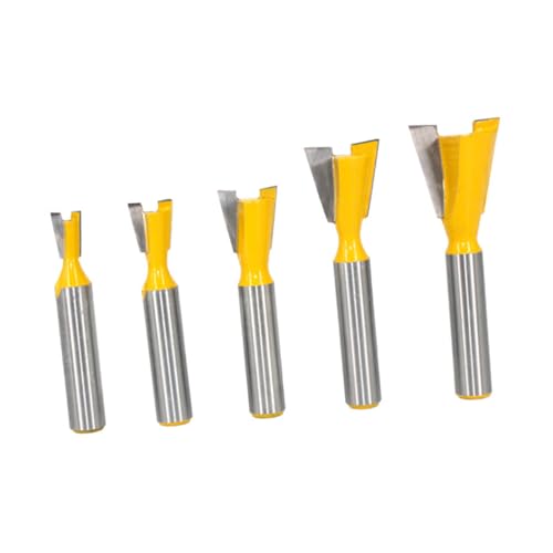 Gadpiparty 5Stücke Teiliges Dovetail Fräser Robuste Trimmer Bits Hartmetall Korrosionsbeständig und Hitzebeständig für Präzise Holzarbeiten von Gadpiparty