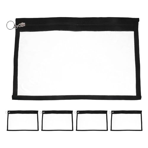 Gadpiparty 5er Set transparente Federmäppchen mit Reißverschluss, PVC Organizer Taschen, kleine Aufbewahrungsbeutel für Prüfung, Alltag und Reisen Gadpiparty 5er Set transparente Federmäppchen mit Reißverschluss, PVC Organizer Taschen, kleine Aufbewahrungsbeutel für Prüfung, Alltag und Reisen von Gadpiparty