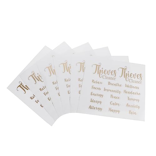 Gadpiparty 6 Blätter Flaschenaufkleber für ätherische Öle Vakuum Buchstabenaufkleber Schild alphabet sticker letter stickers Etiketten mit ätherischen Ölen Klebeetiketten PVC-Aufkleber Golden Gadpiparty 6 Blätter Flaschenaufkleber für ätherische Öle Vakuum Buchstabenaufkleber Schild alphabet sticker letter stickers Etiketten mit ätherischen Ölen Klebeetiketten PVC-Aufkleber Golden von Gadpiparty