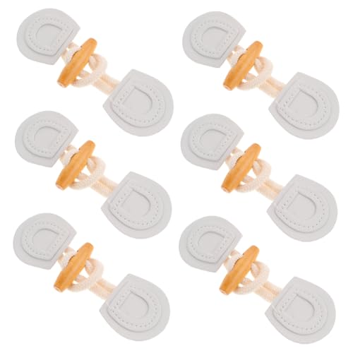 Gadpiparty 6 Paare Knebelverschluss Set Leder für Mäntel Windbreaker und Pullover Praktische DIY Nähknöpfe für Bekleidung und Modeaccessoires Weiß Gadpiparty 6 Paare Knebelverschluss Set Leder für Mäntel Windbreaker und Pullover Praktische DIY Nähknöpfe für Bekleidung und Modeaccessoires Weiß von Gadpiparty