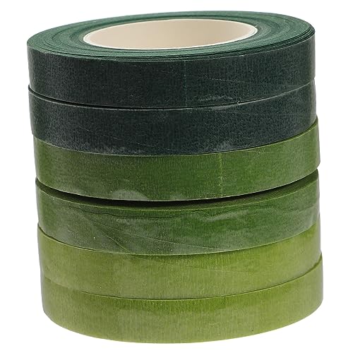 Gadpiparty 6 Rollen Blumenband Blumenstrauß wickeln Rosen künstliche Blumen Strauß Wickelband Strauß Band Stiele Hochzeit Blumenstrauß-Stamm-Wickelband Stängelverpackung Klebeband von Gadpiparty
