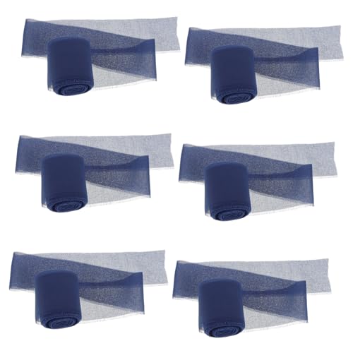 Gadpiparty 6 Rollen Breites Handgerissenes Chiffon Seidenband Weich und Strapazierfähig Geschenkverpackungs und Blumenstraußschleifenband Dekorativ für Hochzeitseinladungen und Shower von Gadpiparty