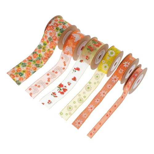 Gadpiparty 6 Rollen Doppelseitiges Satinband mit Buntem Gänseblümchenmuster Schneidbar Waschbar Vielseitiges Geschenkband für DIY Geschenkverpackung Basteln und Partydekoration Gadpiparty 6 Rollen Doppelseitiges Satinband mit Buntem Gänseblümchenmuster Schneidbar Waschbar Vielseitiges Geschenkband für DIY Geschenkverpackung Basteln und Partydekoration von Gadpiparty