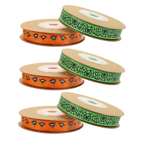 Gadpiparty 6 Rollen Halloween Geschenkband Spinnennetzmuster Breit Yards Lang DIY Schleifenband für Party Dekoration Basteln und Geschenkverpackung Gadpiparty 6 Rollen Halloween Geschenkband Spinnennetzmuster Breit Yards Lang DIY Schleifenband für Party Dekoration Basteln und Geschenkverpackung von Gadpiparty