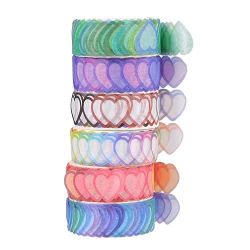 Gadpiparty 6 Rollen Papierklebeband Aufkleber Herzen Scrapbook Klebeband Scrapbooking Formbänder Hochzeitsausschnitte Herzdekor Dekoratives Herz Masking Klebeband Fotoalbum Gadpiparty 6 Rollen Papierklebeband Aufkleber Herzen Scrapbook Klebeband Scrapbooking Formbänder Hochzeitsausschnitte Herzdekor Dekoratives Herz Masking Klebeband Fotoalbum von Gadpiparty