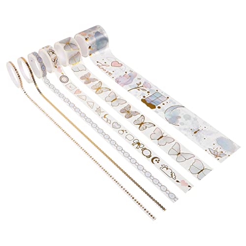 Gadpiparty 6 Rollen Washi Tape Set Dekorative Selbstklebende Klebebänder für Diy Handwerksprojekte pro Rolle zum Verzieren von Tagebüchern Scrapbooks und Geschenken Rückstandslos Entfernbar von Gadpiparty