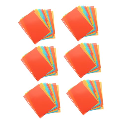 Gadpiparty 6 Sätze Kunststoff Registerseiten mit Löchern und Farbigen Tabs Nummerierte Trennblätter für Ordner Mehrfarbige Binder Dividers zur Effizienten Dokumentenorganisation in Büro und Gadpiparty 6 Sätze Kunststoff Registerseiten mit Löchern und Farbigen Tabs Nummerierte Trennblätter für Ordner Mehrfarbige Binder Dividers zur Effizienten Dokumentenorganisation in Büro und von Gadpiparty