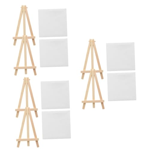 Gadpiparty 6 Sätze Mini Staffelei Teiliges mit Dekorativen Leinwänden für Malerei und Diy Kunst Vielseitig Einsetzbar für Zuhause Büro und Galerie von Gadpiparty