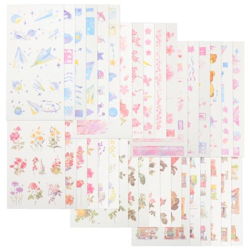 Gadpiparty 6 Sätze Washi Tape Hand Account Aufkleber Dekorative Sticker für Scrapbooking und Journaling für Notizbücher und Handwerksprojekte Gadpiparty 6 Sätze Washi Tape Hand Account Aufkleber Dekorative Sticker für Scrapbooking und Journaling für Notizbücher und Handwerksprojekte von Gadpiparty
