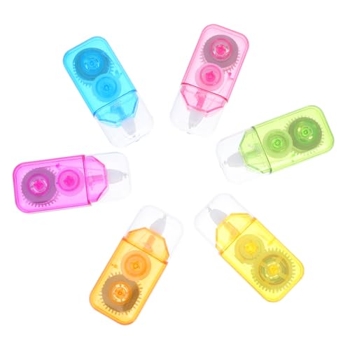 Gadpiparty 6 Stück Änderungsband mit korrigierend ästhetisch Kind Pastell Radiergummi-Korrekturband Korrektor für das Schreiben Praktisches Korrekturband AS Gum. von Gadpiparty
