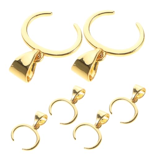 Gadpiparty 6 Stück Anhänger Verschlüsse Halskette Klemmclip Halsketten-Anhänger- Gliederschnalle für DIY Klemmverschluss Halskette Charms-Links Verschlussverbinder Kupfer Golden von Gadpiparty