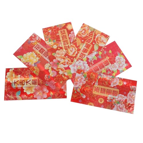 Gadpiparty 6 Stück Bargeldumschlag chinesische Neujahrsdekorationen Geldumschläge für Bargeld Chinesisches Neujahrsumschlag rote umschläge chinesisch rotes Paket Papier Gadpiparty 6 Stück Bargeldumschlag chinesische Neujahrsdekorationen Geldumschläge für Bargeld Chinesisches Neujahrsumschlag rote umschläge chinesisch rotes Paket Papier von Gadpiparty
