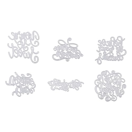 Gadpiparty 6 Stück DIY Schneidemesser Form Stanzform Prägeschablone Scrapbooking Weihnachtsdekor Weihnachtsbasteln Fotoalbum Form Basteln Vorlage Kohlenstoffstahl von Gadpiparty