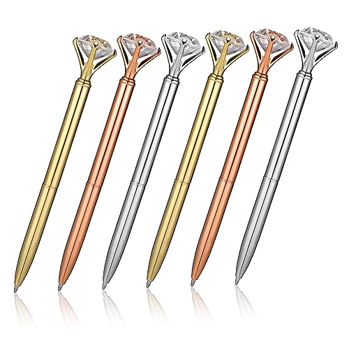 Gadpiparty 6 Stück Diamant-Stifte Großer Kristall-Diamant-Kugelschreiber Metall-Kugelschreiber Bürobedarf Geschenkstifte Bling-Stift Mit Diamant Auf Der Oberseite Für Frauen Brautjungfer Gadpiparty 6 Stück Diamant-Stifte Großer Kristall-Diamant-Kugelschreiber Metall-Kugelschreiber Bürobedarf Geschenkstifte Bling-Stift Mit Diamant Auf Der Oberseite Für Frauen Brautjungfer von Gadpiparty