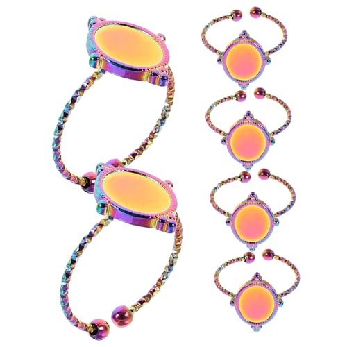 Gadpiparty 6 Stück Edelstahlring zur Schmuckherstellung Form Ringbasis Ringfassungsrohlinge verstellbare Ringrohlinge Lünette ringrohling basis für DIY Fingerringe Rohlinge Rostfreier Stahl Gadpiparty 6 Stück Edelstahlring zur Schmuckherstellung Form Ringbasis Ringfassungsrohlinge verstellbare Ringrohlinge Lünette ringrohling basis für DIY Fingerringe Rohlinge Rostfreier Stahl von Gadpiparty