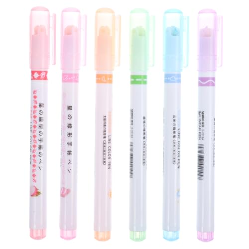 Gadpiparty 6 Stück Farbige Textmarker Stifte Handgezeichnete Marker Pens für Schule Büro und DIY Projekte Ergonomisches Design für Angenehmes Schreiben für Journaling und Kreative Aufgaben Gadpiparty 6 Stück Farbige Textmarker Stifte Handgezeichnete Marker Pens für Schule Büro und DIY Projekte Ergonomisches Design für Angenehmes Schreiben für Journaling und Kreative Aufgaben von Gadpiparty